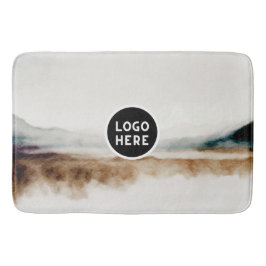 Alfombrilla De Baño Patrón abstracto de acuarela natural minimalista