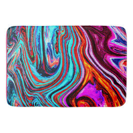Alfombrilla De Baño Patrón abstracto de hues dinámicos vibrantes