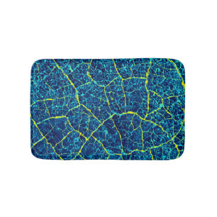 Alfombrilla De Baño Patrón abstracto de naturaleza azul
