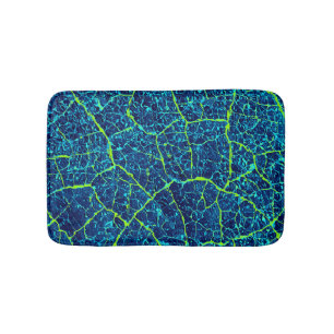 Alfombrilla De Baño Patrón abstracto de naturaleza azul