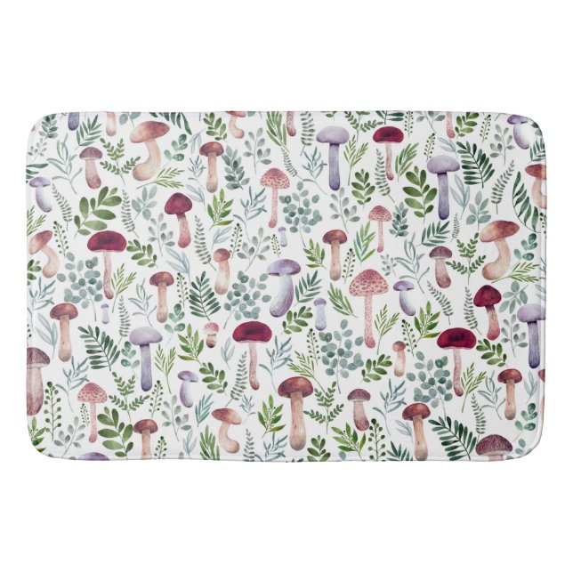 Alfombrilla De Baño Patrón acogedor de hongos acuáticos  (Anverso)