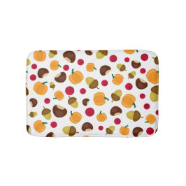 Alfombrilla De Baño Patrón Acorn de Berries de la Calabaza Caída