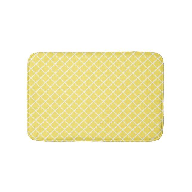 Alfombrilla De Baño Patrón Amarillo Soleado (Anverso)