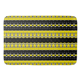Alfombrilla De Baño Patrón amarillo y negro