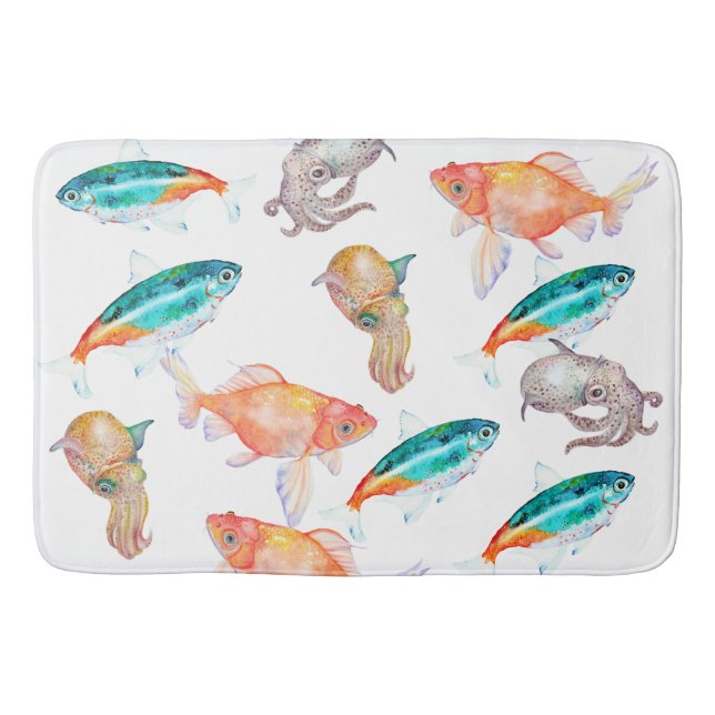 Alfombrilla De Baño Patrón animal marino (Anverso)