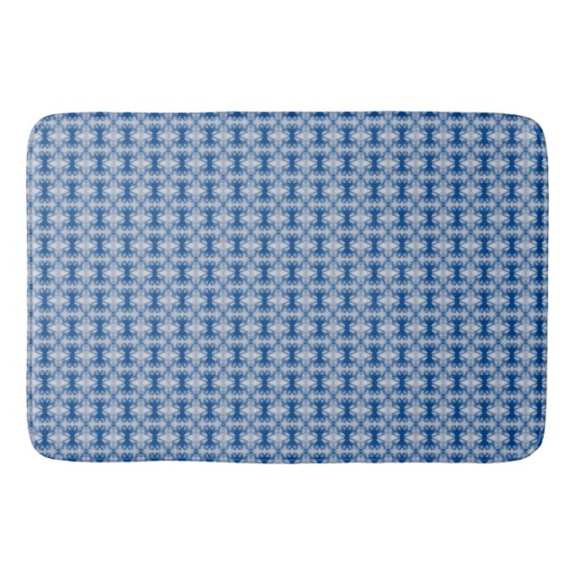 Alfombrilla De Baño patrón azul (Anverso)