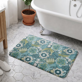 Alfombrilla De Baño Patrón botánico boho floral
