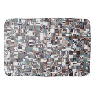 Alfombrilla De Baño Patrón Brown Y Blues