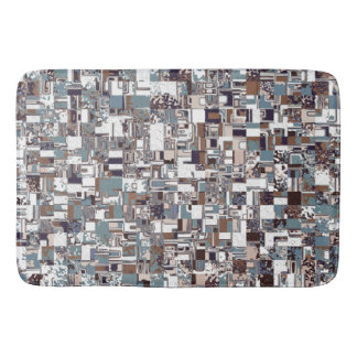 Alfombrilla De Baño Patrón Brown Y Blues