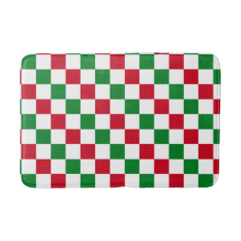 Alfombrilla De Baño Patrón clásico de ajedrez de Navidad