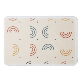 Alfombrilla De Baño Patrón continuo de arcos arcoíris boho
