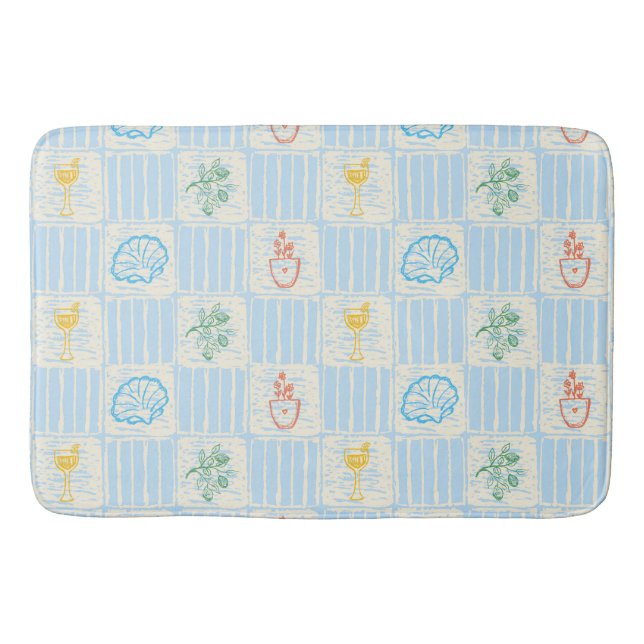 Alfombrilla De Baño patrón continuo estilo Amalfi (Anverso)