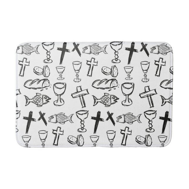 Alfombrilla De Baño Patrón cristiano (Anverso)