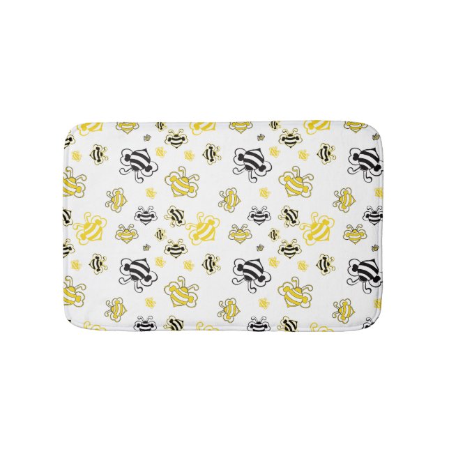 Alfombrilla De Baño Patrón de abejas (Anverso)