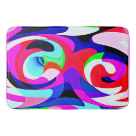 Alfombrilla De Baño Patrón de abstracciones coloridas y vívidas