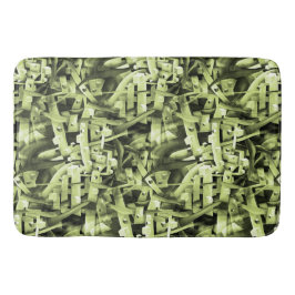 Alfombrilla De Baño Patrón de acuarela en verde Resumen contemporáneo