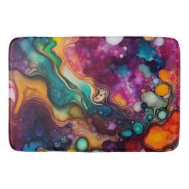 Alfombrilla De Baño Patrón de acuarela psicodélico surrealista