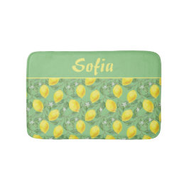 Alfombrilla De Baño Patrón de agua amarillo limón