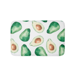 Alfombrilla De Baño Patrón de aguacate acuarela