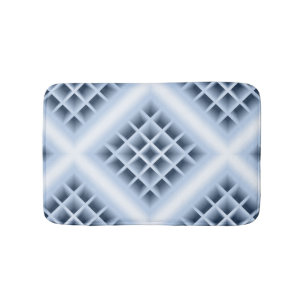 Alfombrilla De Baño patrón de agujeros cuadrados azules