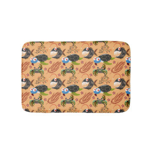 Alfombrilla De Baño Patrón de animales acuáticos   vida submarina en l