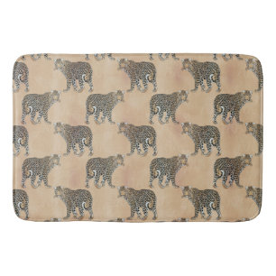 Alfombrilla De Baño Patrón de animales del Leopardo Dorado simple