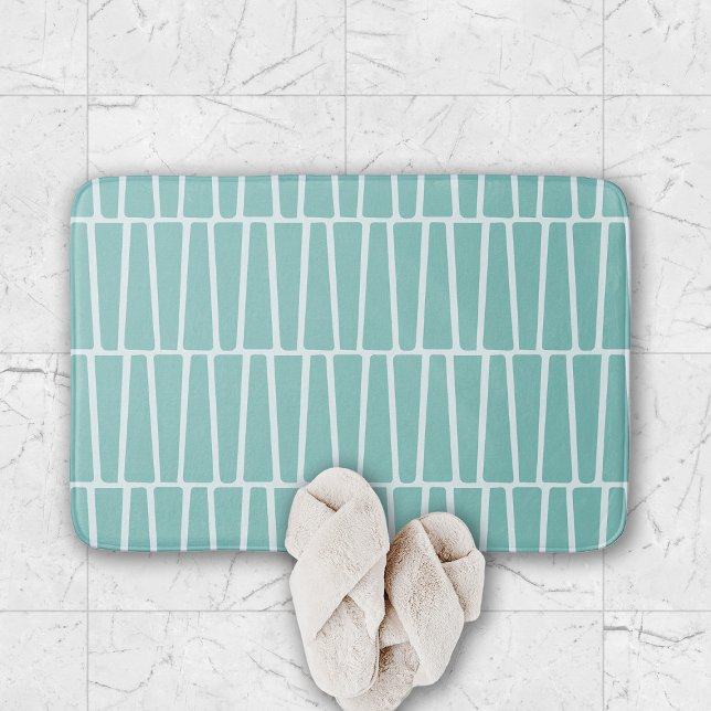 Alfombrilla De Baño Patrón de Aqua Geométrico Moderno Simple (Subido por el creador)