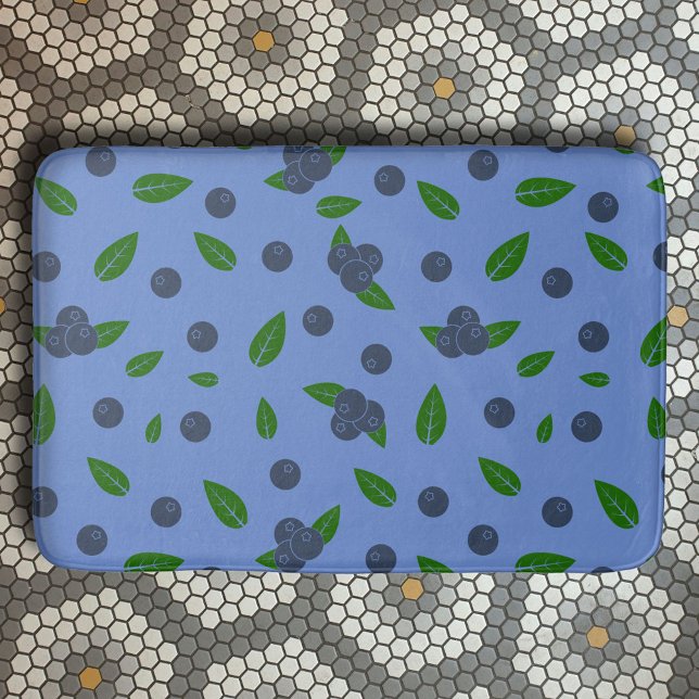 Alfombrilla De Baño Patrón de arándano Bath Mat (Blueberry pattern Bath Mat)