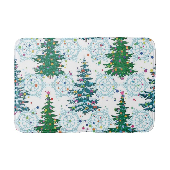 Alfombrilla De Baño patrón de árbol de Navidad (Anverso)