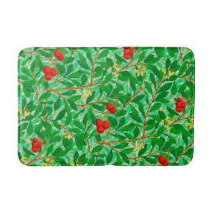 Alfombrilla De Baño Patrón de árbol William Morris Lychee, verde claro