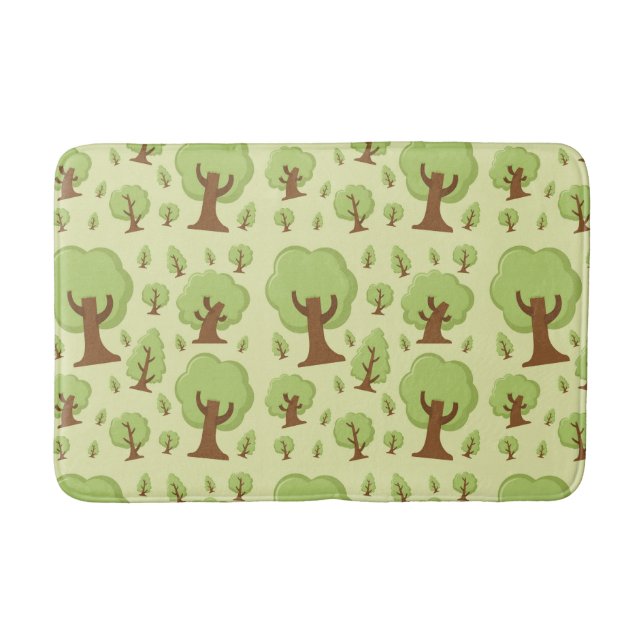 Alfombrilla De Baño Patrón de árboles caprichosos (Anverso)