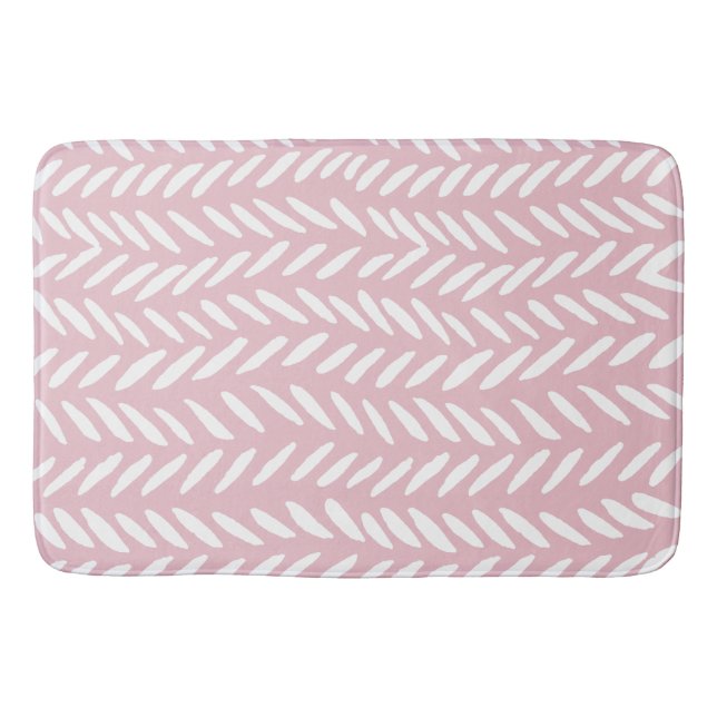 Alfombrilla De Baño Patrón de arenisca pastel en cuadrado rosa (Anverso)