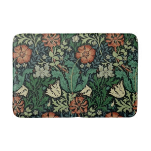 Alfombrilla De Baño Patrón de Art Nouveau floral William Morris Compto
