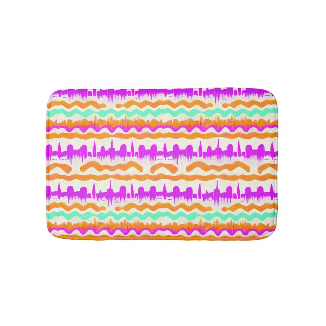 Alfombrilla De Baño Patrón de arte callejero de graffiti urbano de ciu (Anverso)