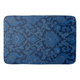 Alfombrilla De Baño Patrón de azul pavo real profundo persa de lujo