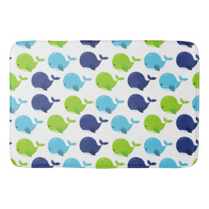 Alfombrilla De Baño Patrón De Ballenas, Ballenas Cuestas, Animales Mar