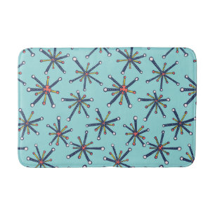 Alfombrilla De Baño Patrón de biología abstracta retro-moderna