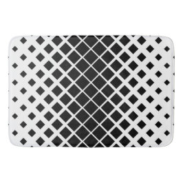 Alfombrilla De Baño Patrón de bloque cuadrado de disolución de negro m