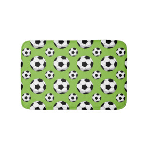 Alfombrilla De Baño Patrón de bolas de fútbol personalizado