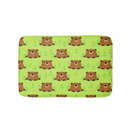 Alfombrilla De Baño Patrón de bosque adorable Groundhog