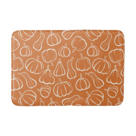 Alfombrilla De Baño Patrón de calabaza naranja decoración de otoño Hal