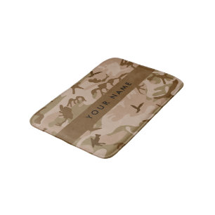 Alfombrilla De Baño Patrón de Camuflaje del Desierto, Tu nombre, Perso