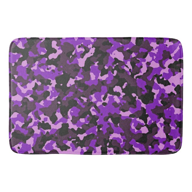 Alfombrilla De Baño Patrón de camuflaje morado (Anverso)