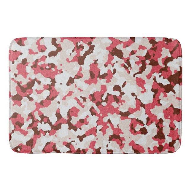 Alfombrilla De Baño Patrón de camuflaje rojo (Anverso)