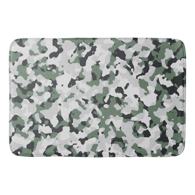 Alfombrilla De Baño Patrón de camuflaje verde (Anverso)