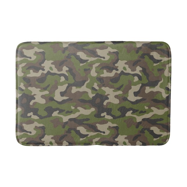 Alfombrilla De Baño Patrón de camuflaje verde (Anverso)
