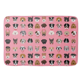 Alfombrilla De Baño Patrón de cara de perro Valentine