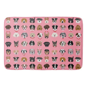 Alfombrilla De Baño Patrón de cara de perro Valentine