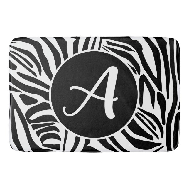 Alfombrilla De Baño Patrón de cebra (Anverso)