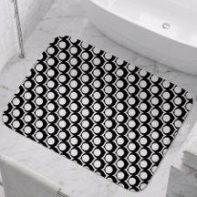 Patrón de celosía de círculo blanco negro moderno